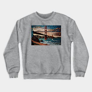 Mosaic Golden Gate Bridge Landcsape | San Francisco | California Crewneck Sweatshirt